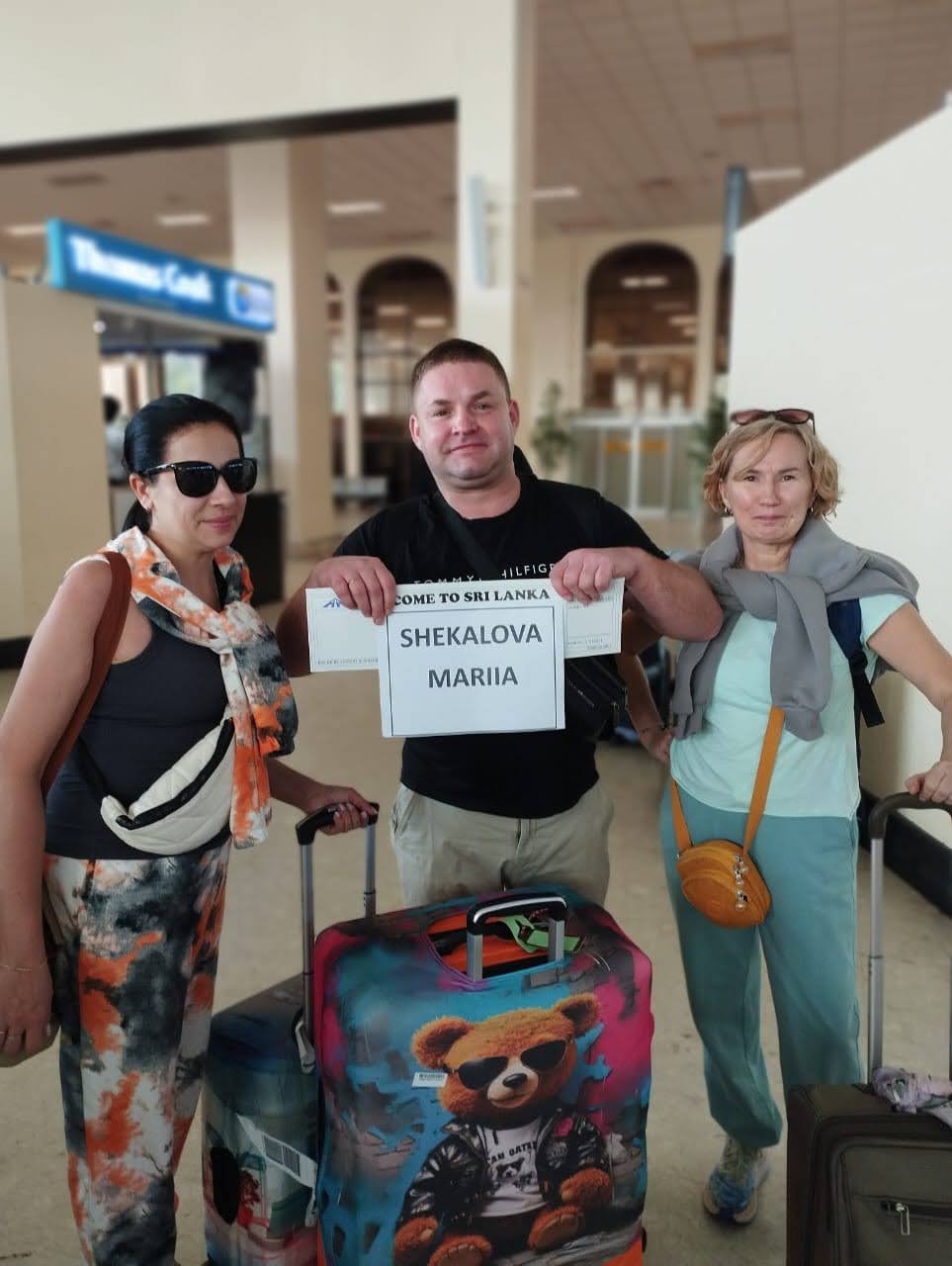 Shekalova Mariia group — meet-and-greet at Colombo airport
